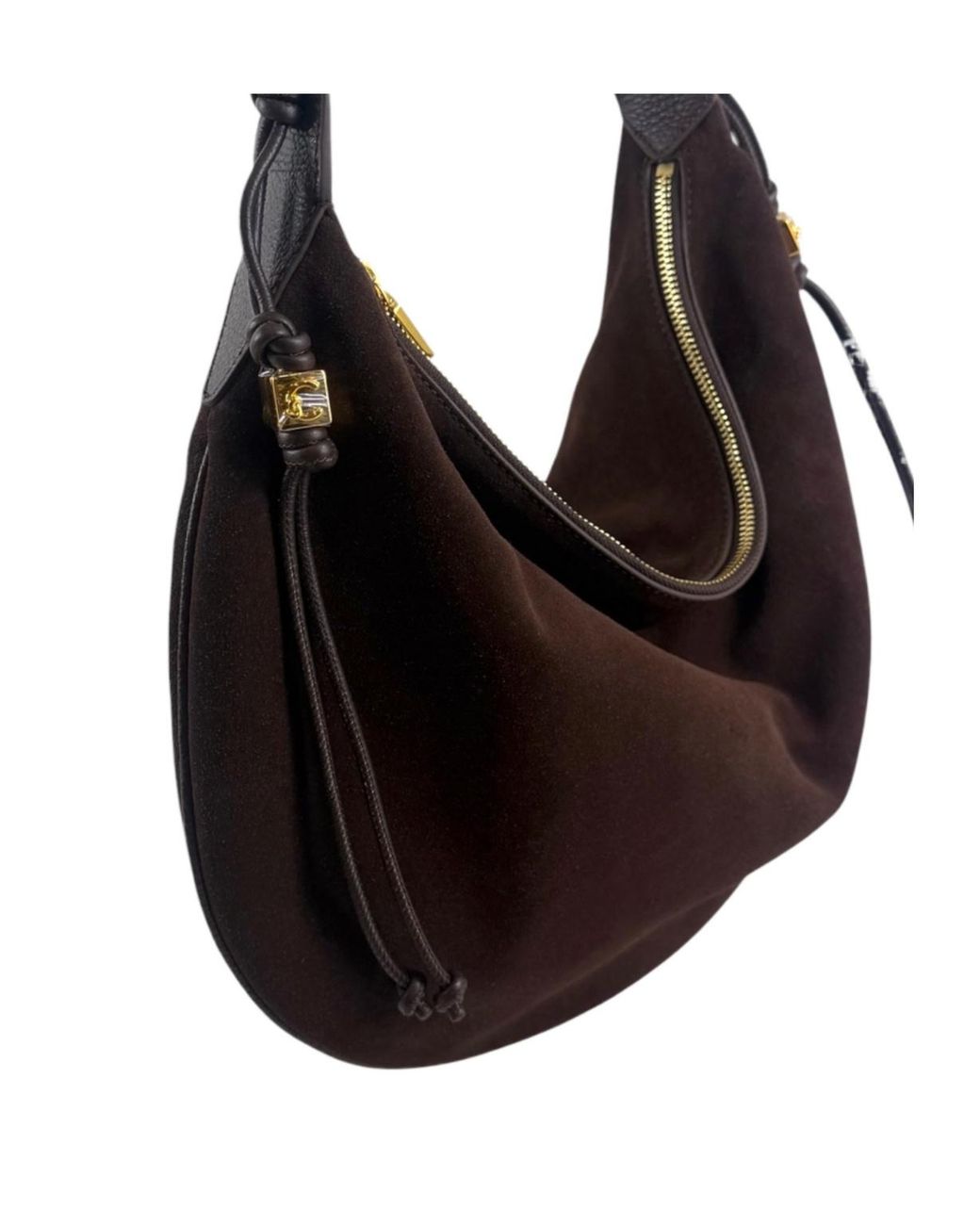 Coccinelle Brown Thess Large Suede Shoulder Bag