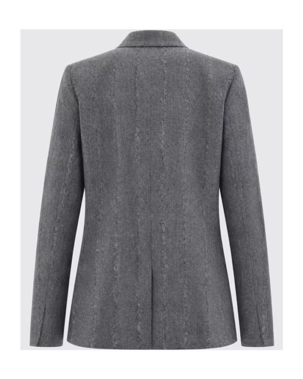 Fabiana Filippi Gray Double Breasted Jacket