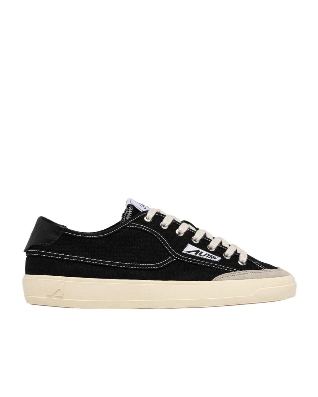 Autry Black Low-Top Sneakers With Suede Leather Accents for men