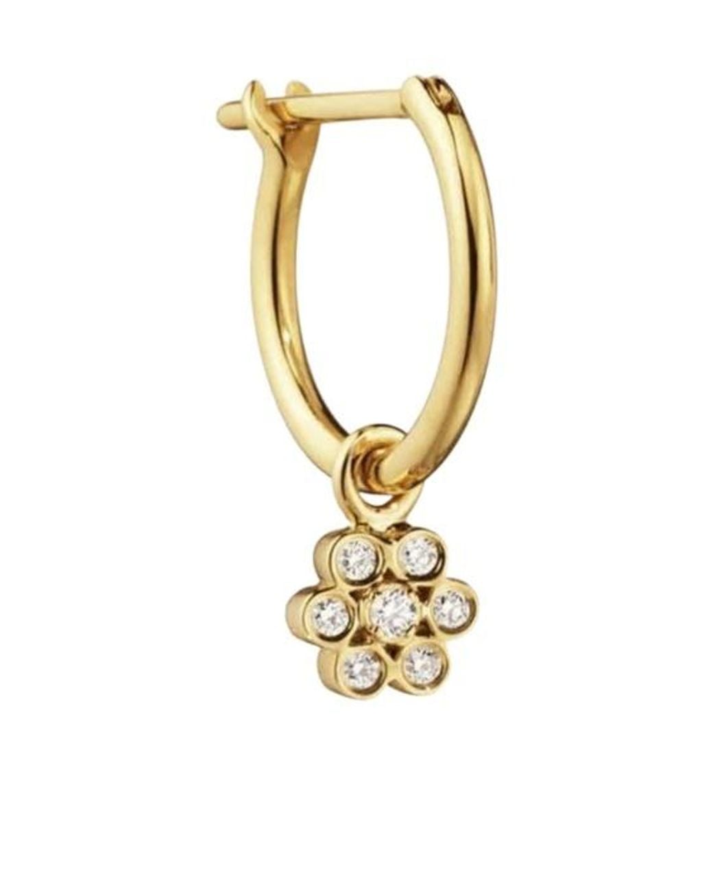 Sophie Bille Brahe Metallic Lily-Shaped Diamond Earrings