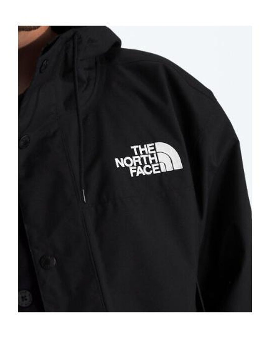 The North Face Black Reign On Hooded Rain Jacket for men