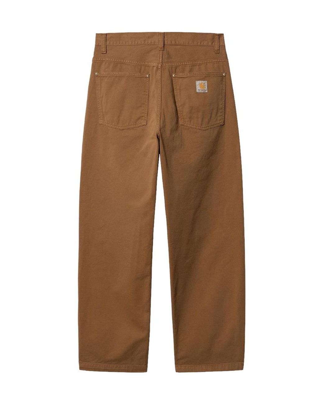 Carhartt Brown Straight-Leg Cotton Trousers for men