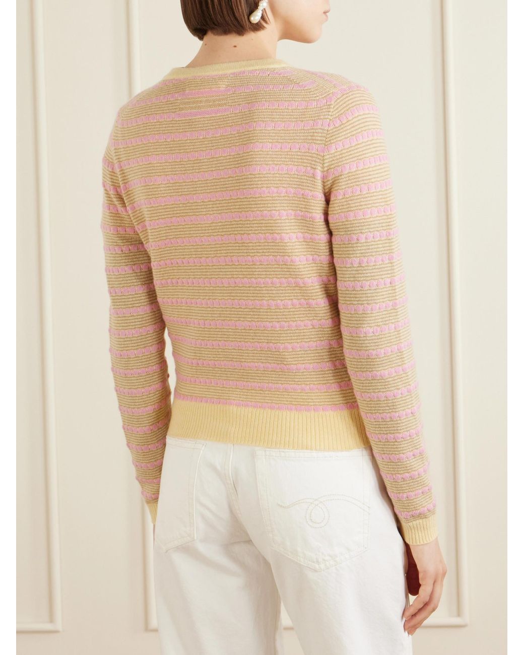 Guest In Residence Natural Lightweight Cashmere Cardigan