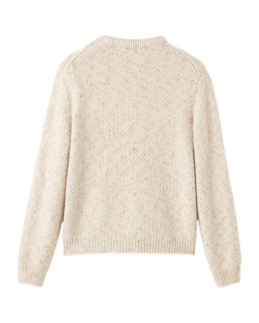 Loro Piana White Ash Crewneck Sweater for men
