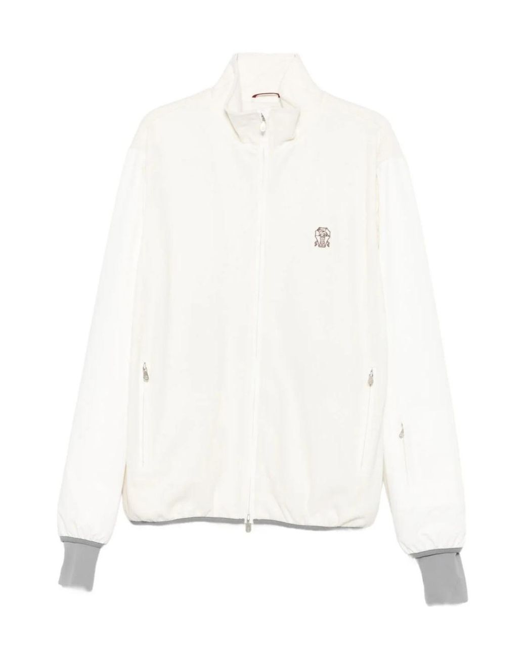 Brunello Cucinelli White Wool-Blend Jacket for men
