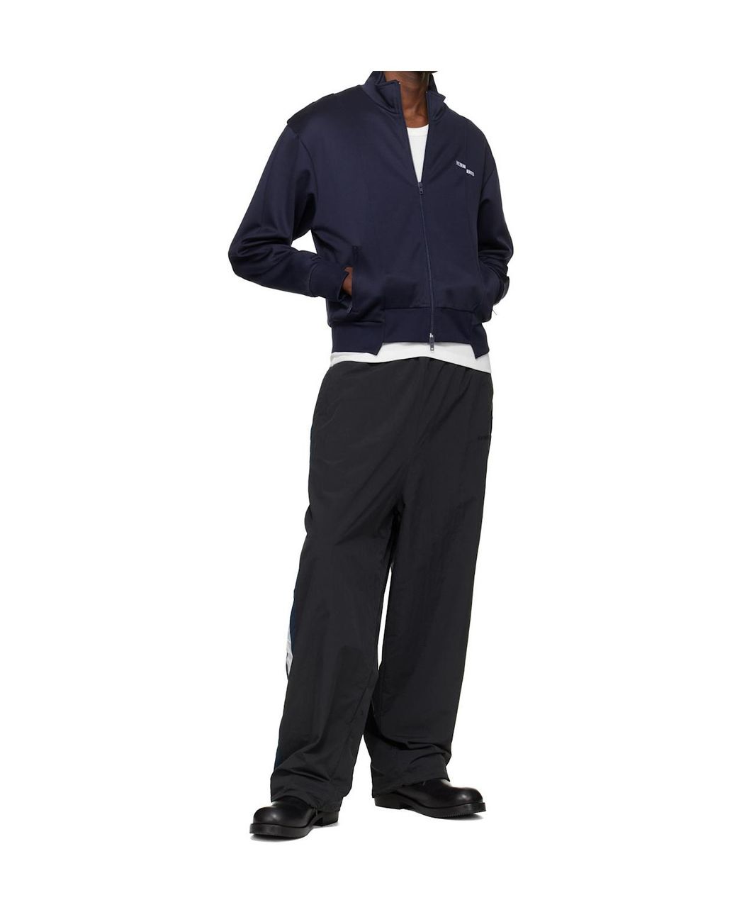 Vetements Black Striped Wide-Leg Track Pants for men