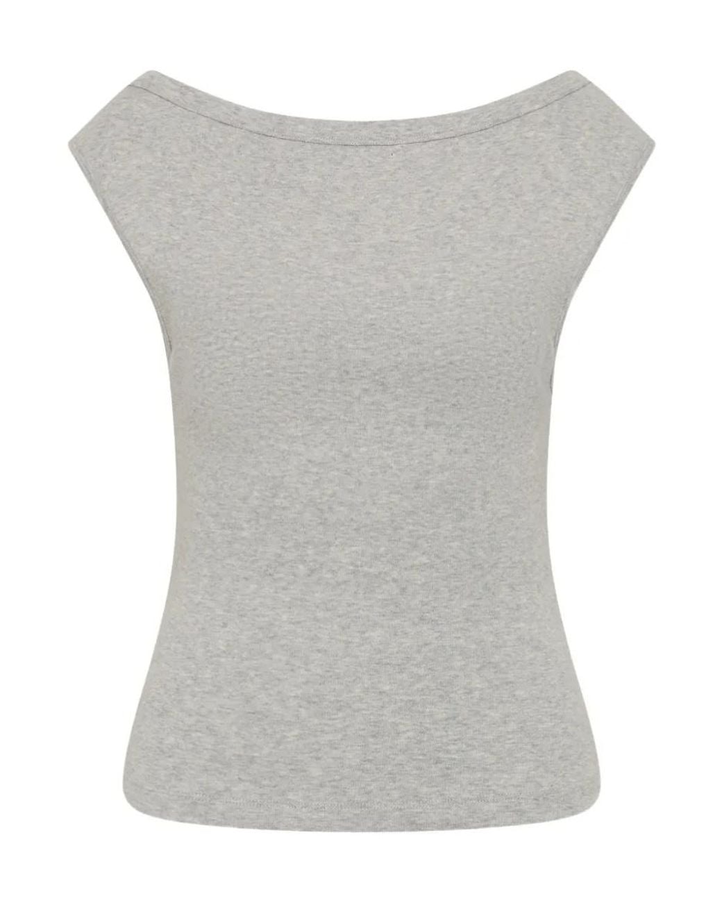 St. Agni Gray Ballerina Top