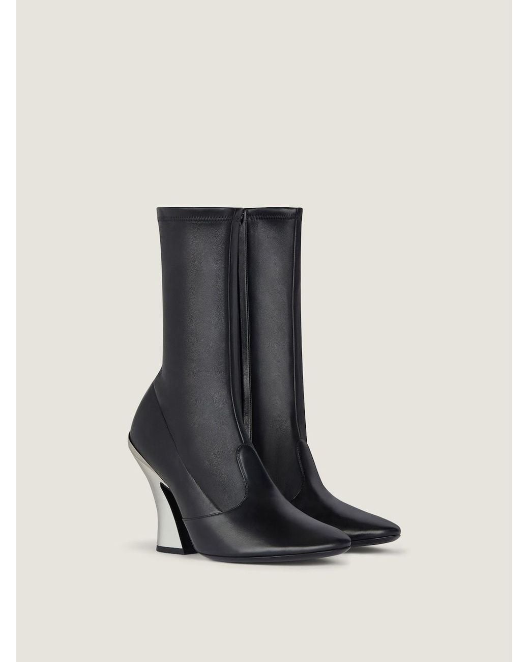 Givenchy Black Sculpted Ankle Boots