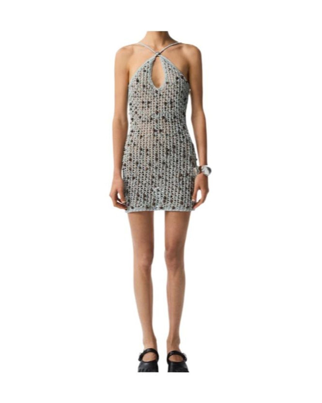 Coperni Multicolor Beaded Knitted Dress