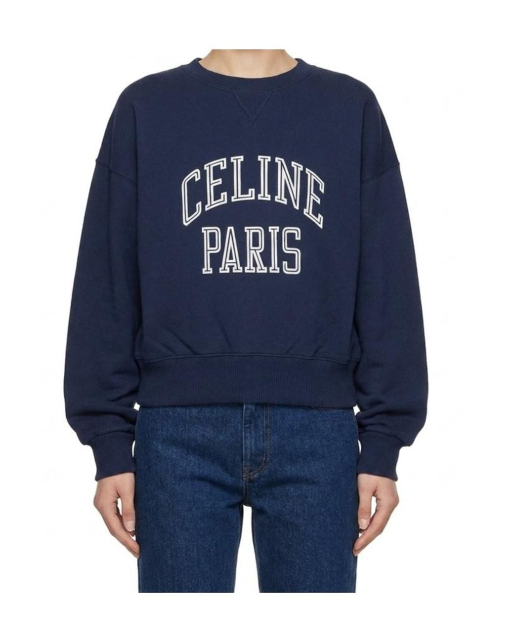 Céline Blue Loose Sweatshirt