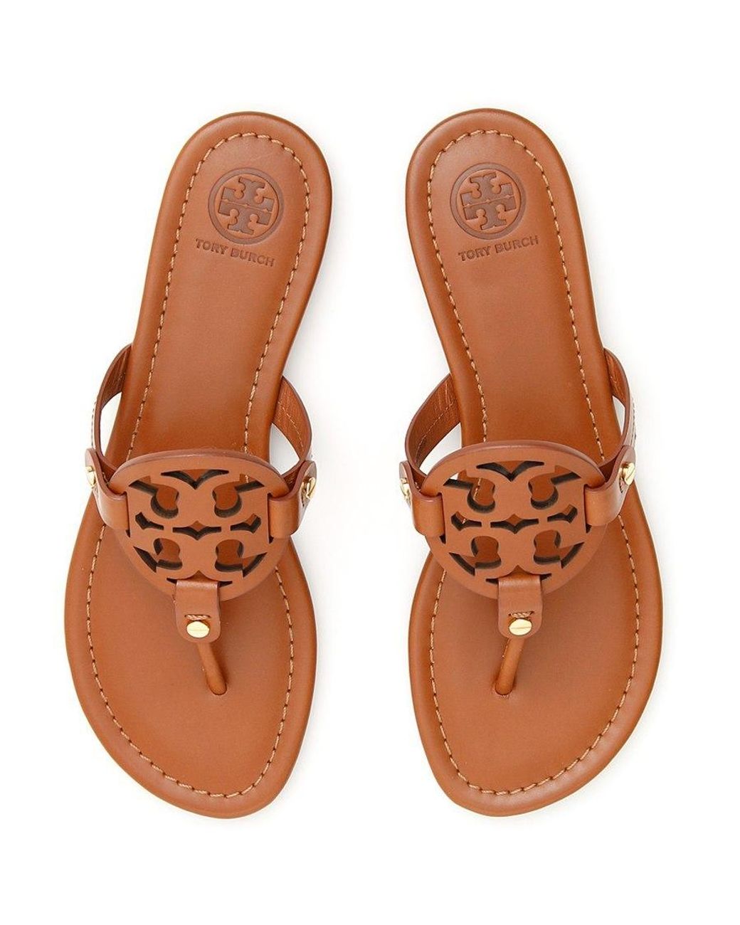 Tory Burch Brown Miller Flat Sandals