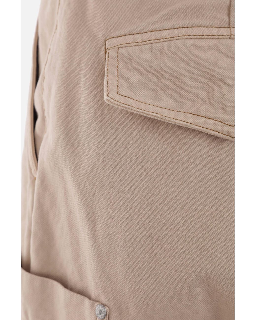 Palm Angels Natural Mid-Rise Wide-Leg Pants for men