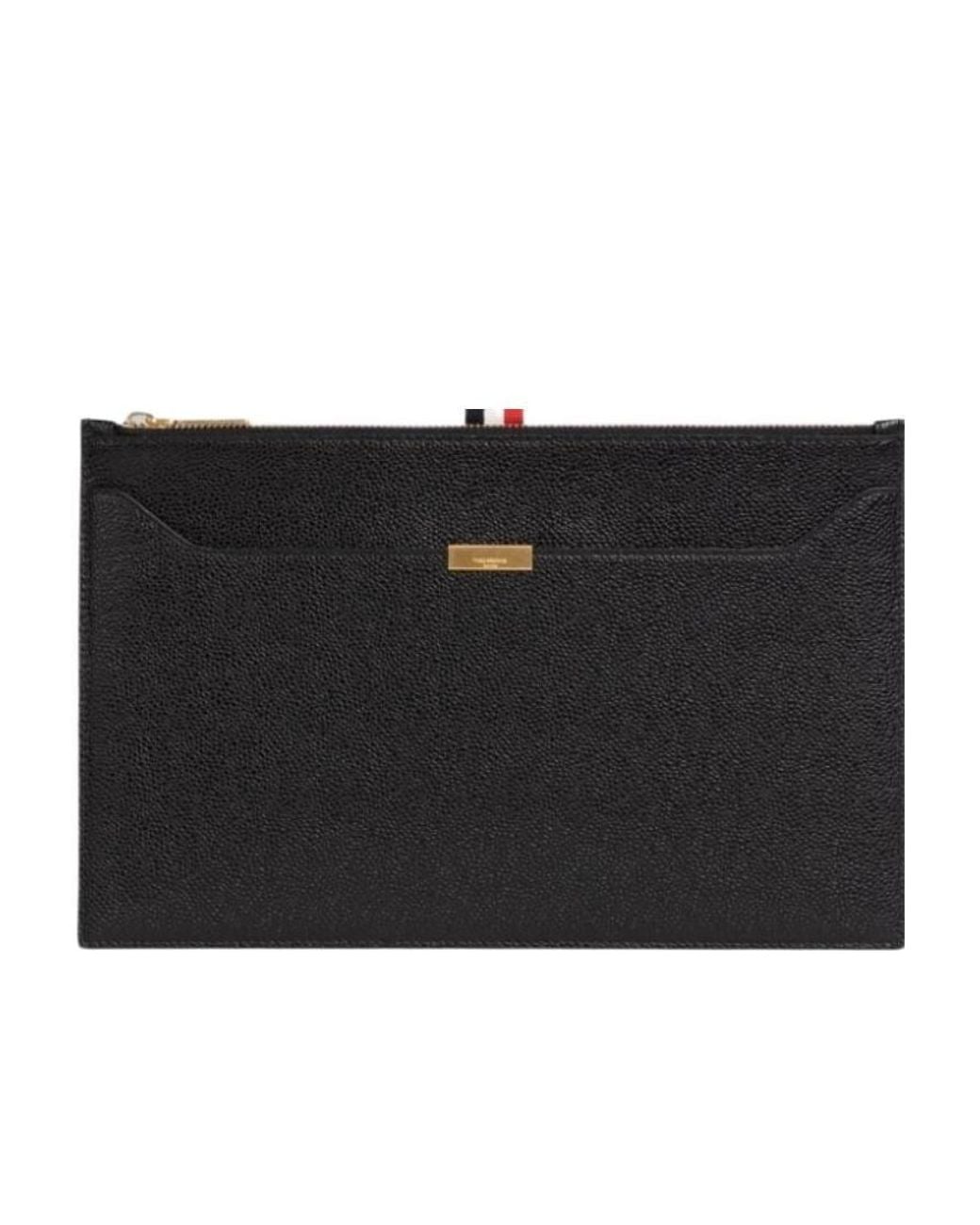 Thom Browne Black Logo Plaque Document Holder for men