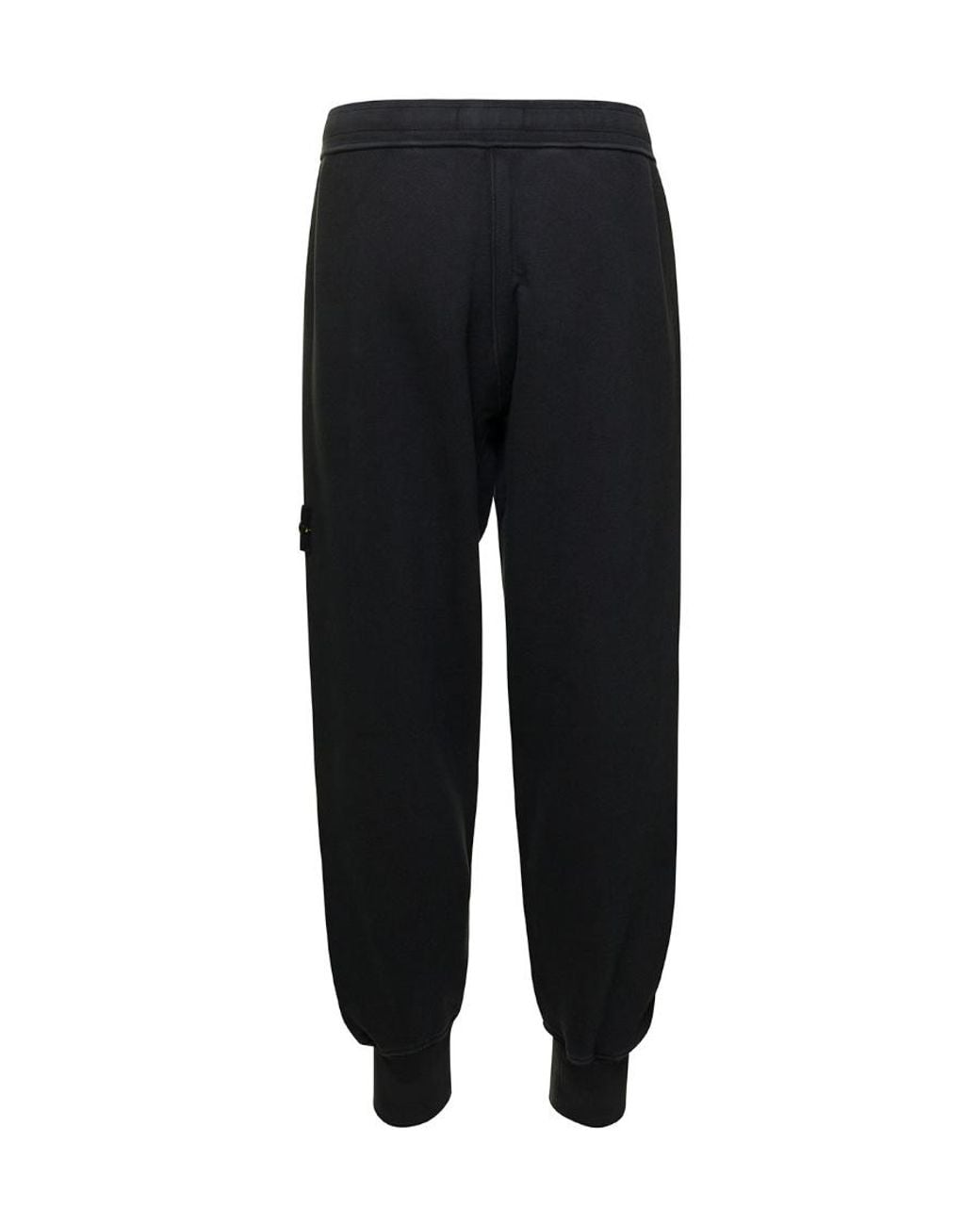 Stone Island Black Logo Patch Track Pants for men
