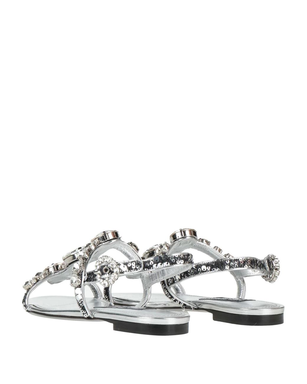 Dolce & Gabbana White Two-Tone Sandals