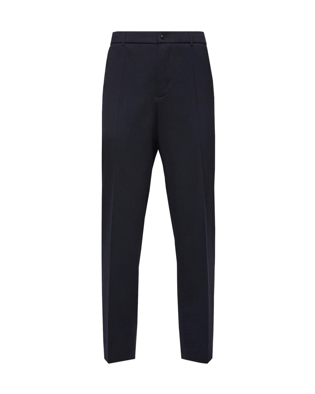 Moncler Blue Logo Patch Tailored Trousers for men