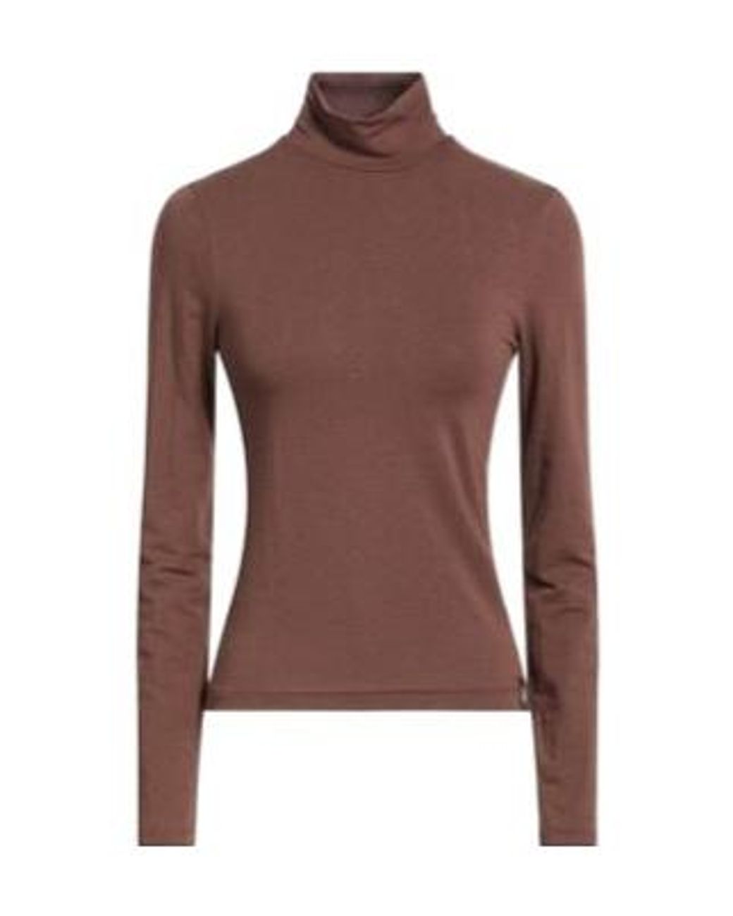 Rag & Bone Brown Solid Color Turtleneck Long-Sleeve T-Shirt