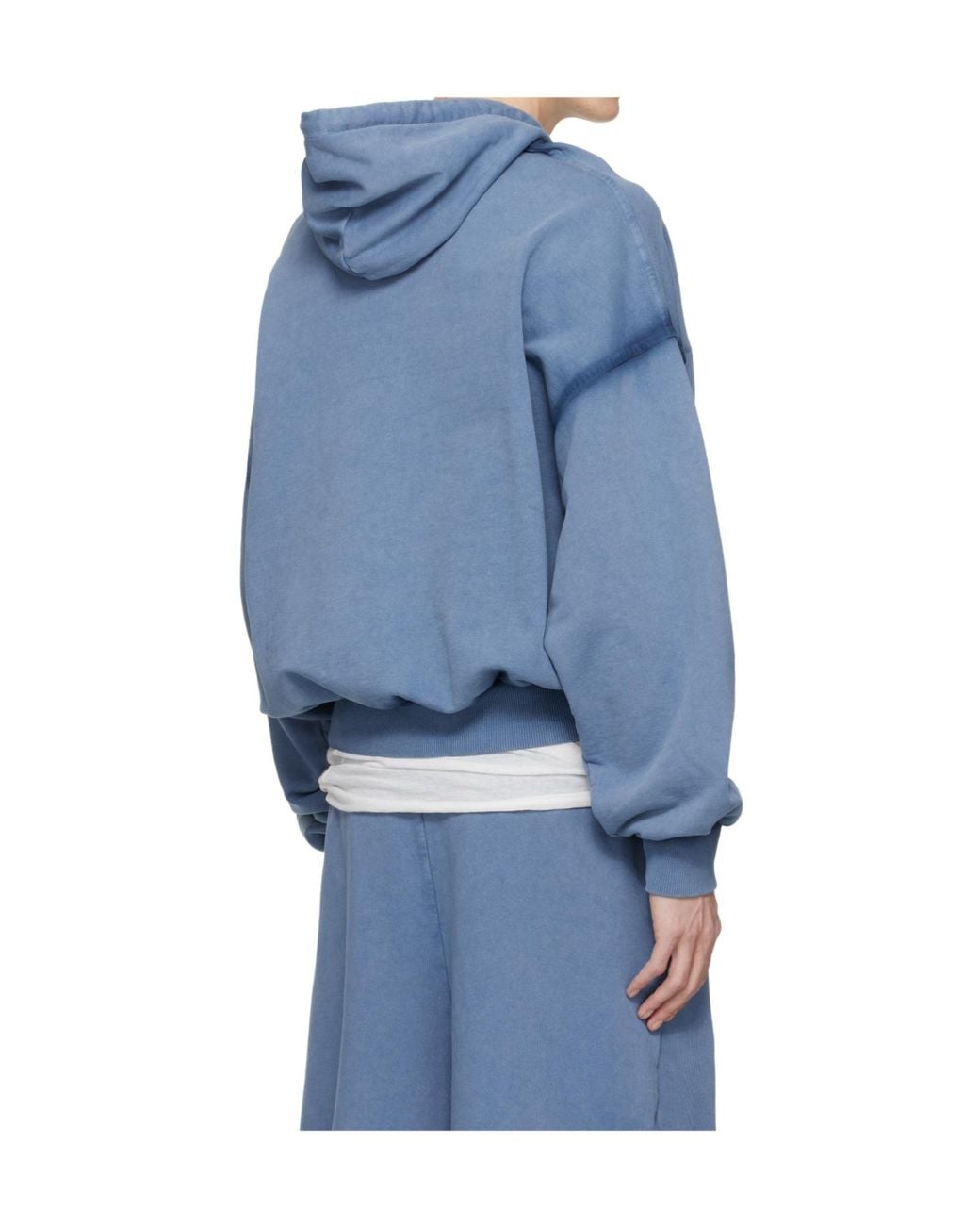 AVAVAV Blue Distressed Hoodie for men