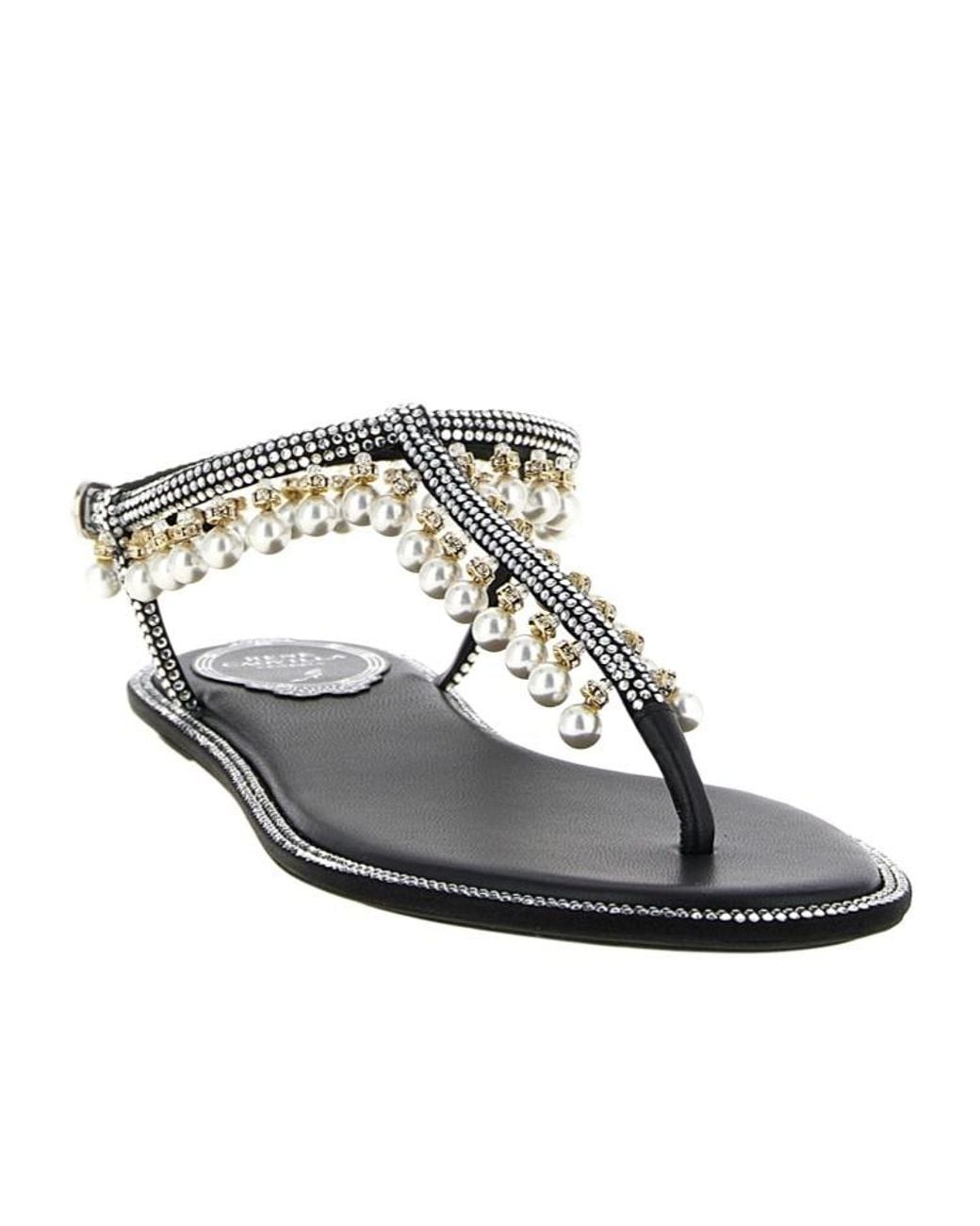 Rene Caovilla Brown René Caovilla Diana Embellished Sandals