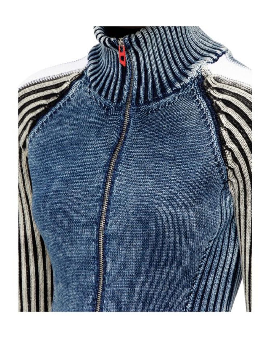DIESEL Blue M-Estrella Zip-Up Cardigan