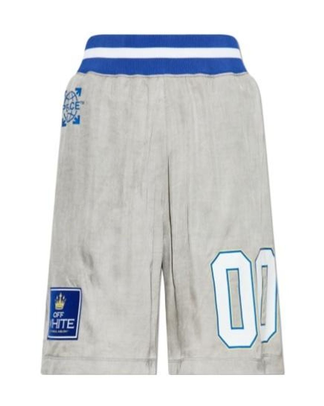 Off-White c/o Virgil Abloh Blue Logo Printed Shorts