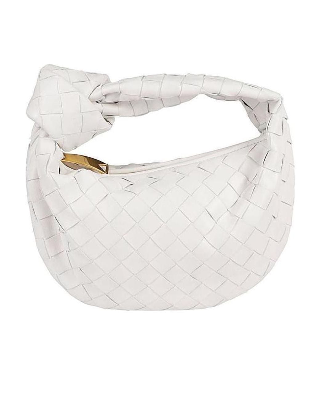 Bottega Veneta White Jodie Mini Tote Bag