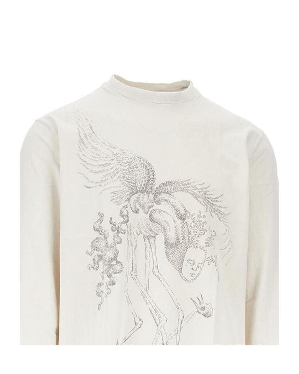 Our Legacy White Box Graphic Long Sleeve T-Shirt for men
