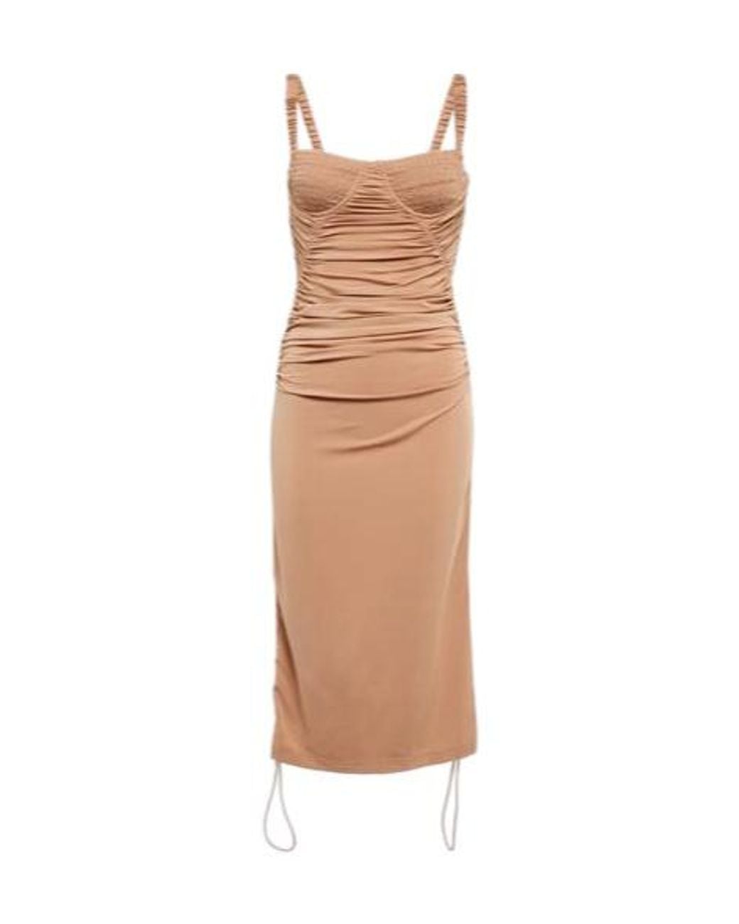 Dion Lee Natural Ruched Midi Dress