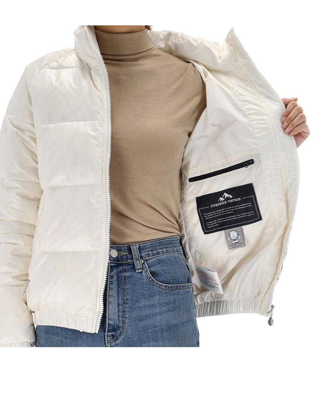Pyrenex White Zip Padded Jacket for men