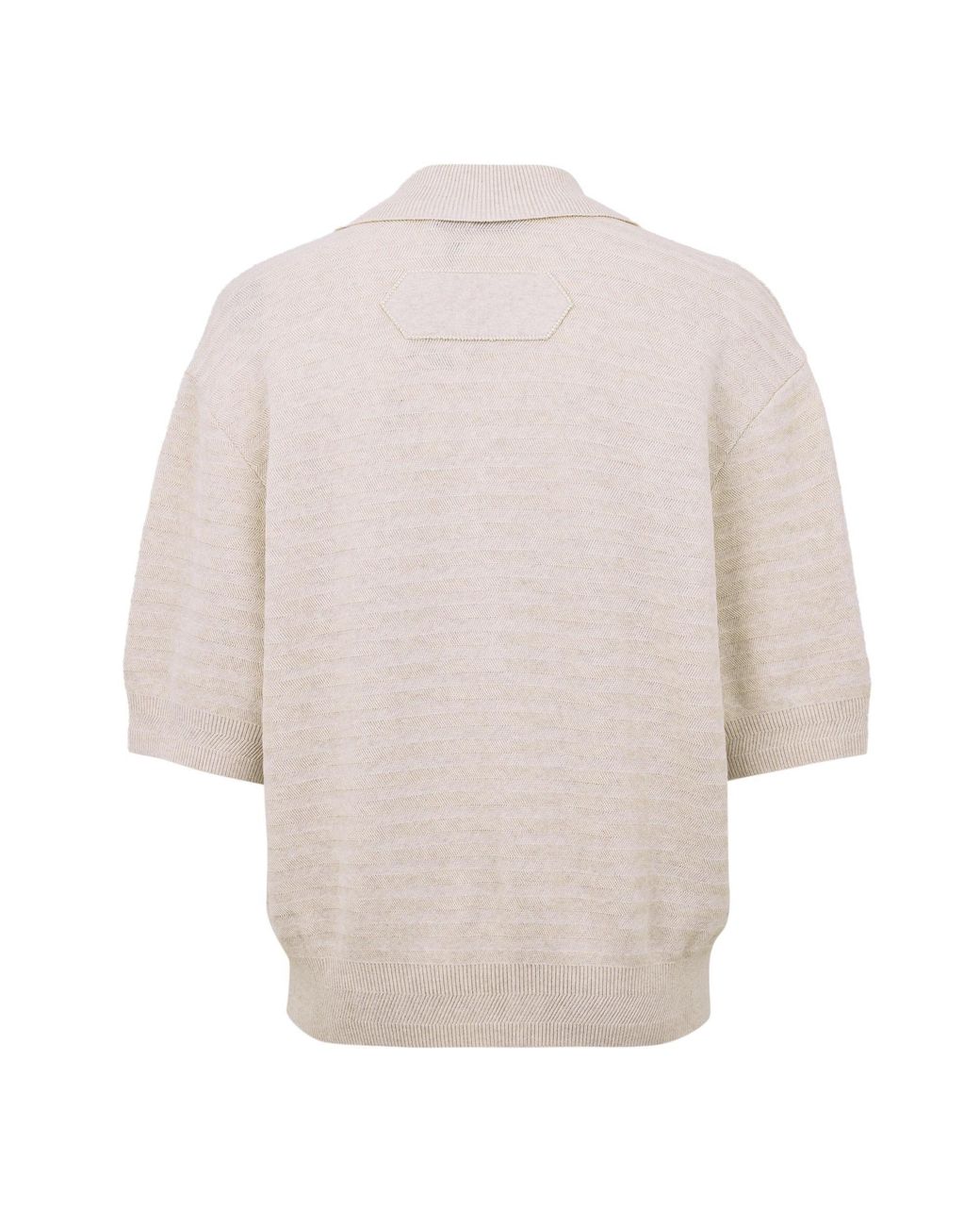 Jacquemus White Short-Sleeved Knit Polo Shirt for men