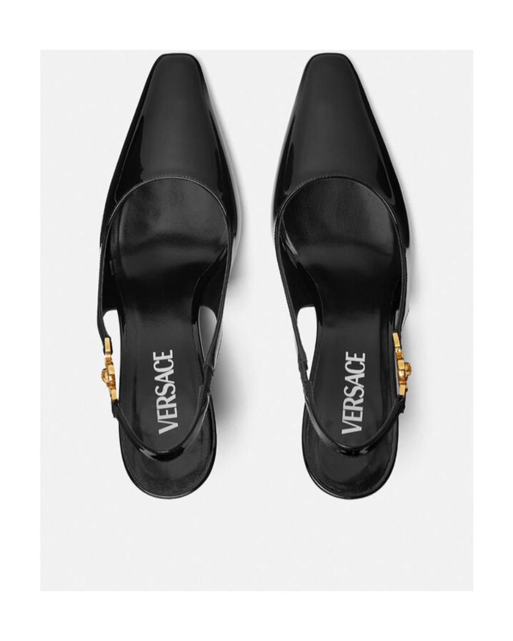 Versace Black Medusa 95 Slingback Pumps