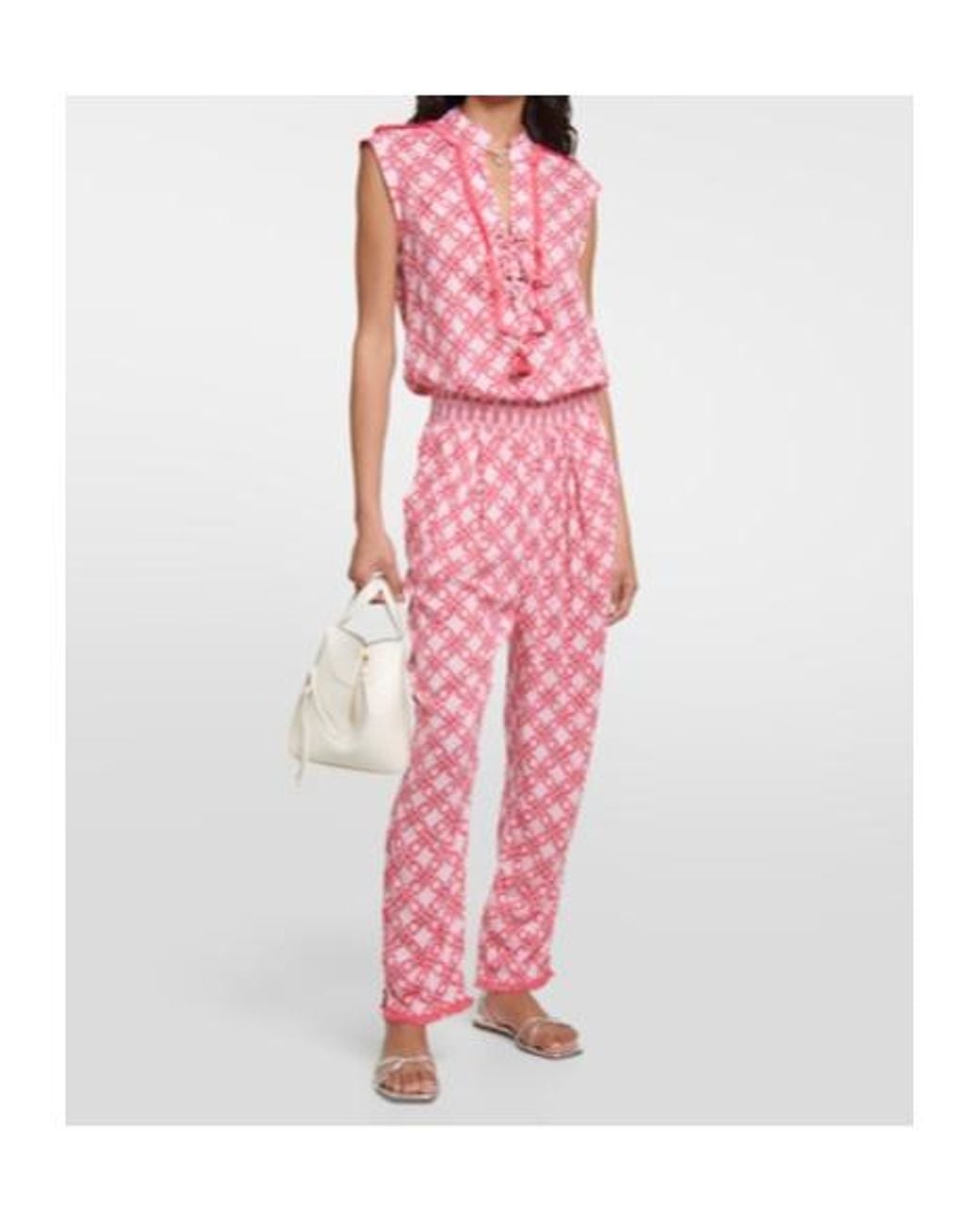Poupette Pink Donna Printed Jumpsuit