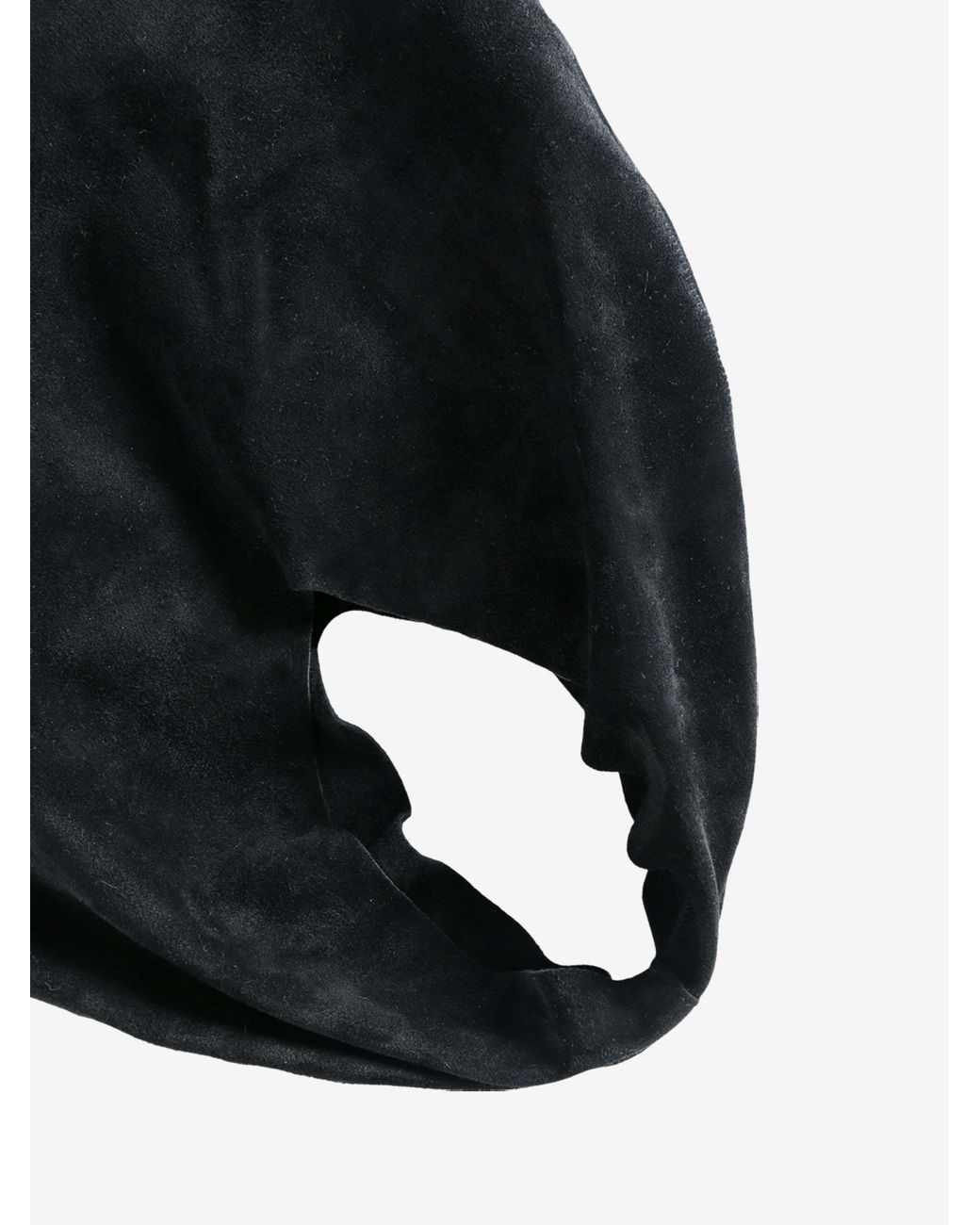 The Row Black Small Bindle Suede Slouchy Shoulder Bag