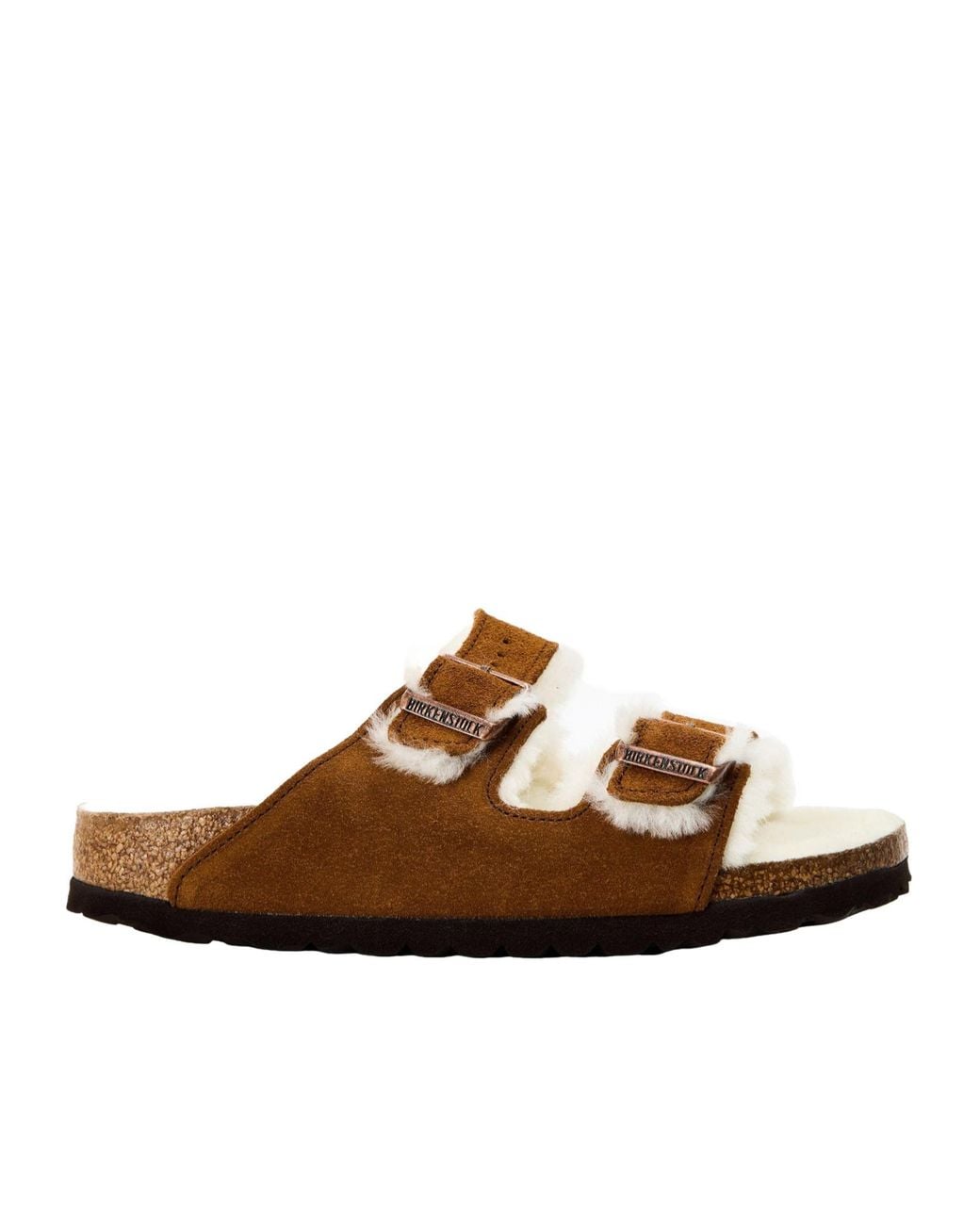 Birkenstock Brown Buckle Slippers