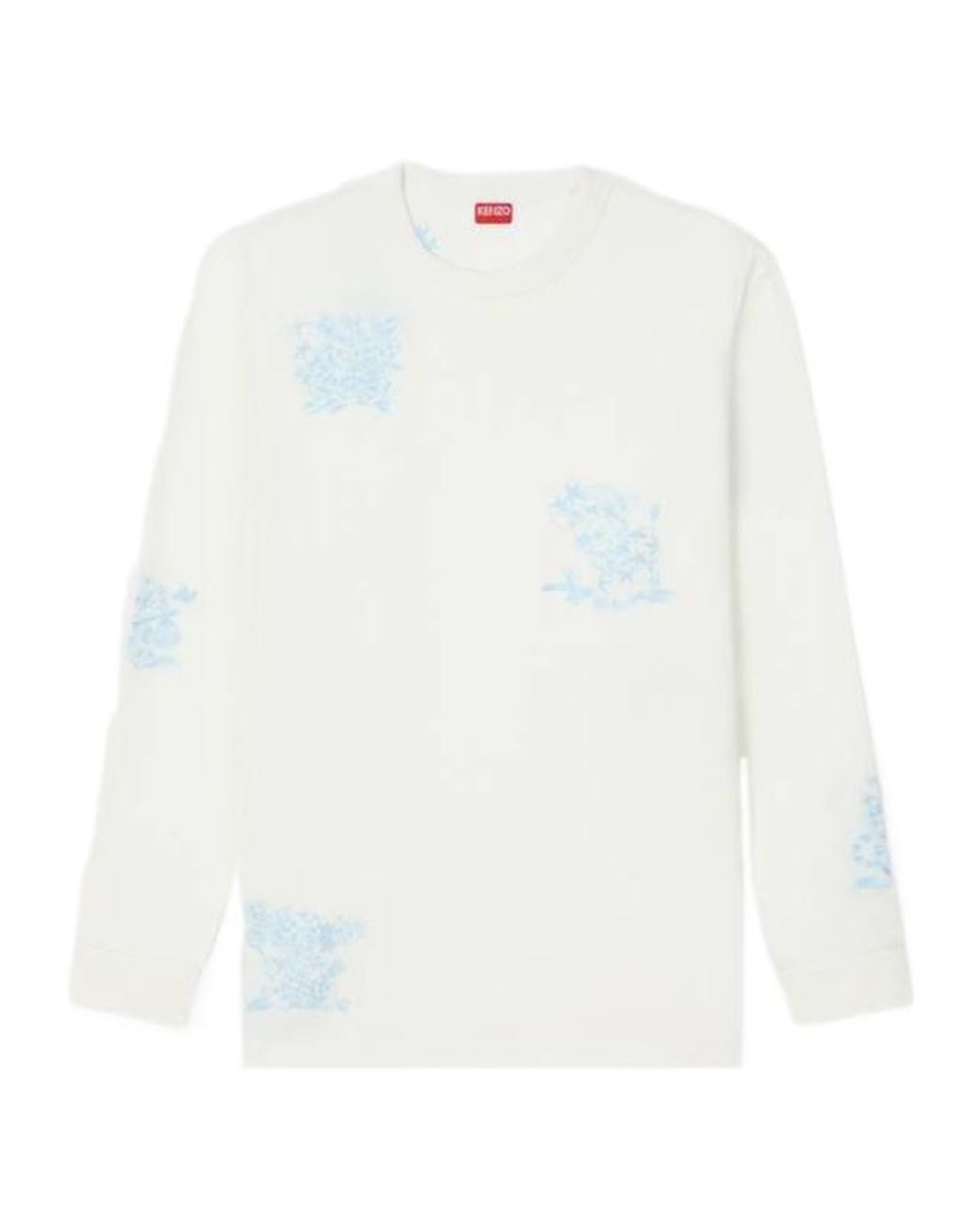 KENZO White Cartoon Print Long Sleeve T-Shirt for men