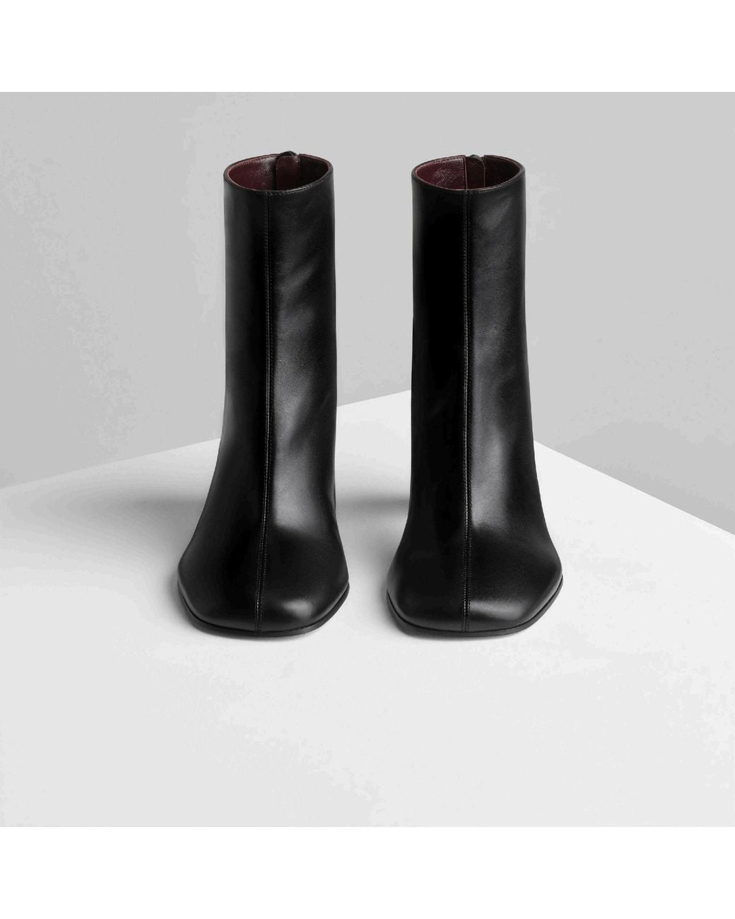 Phoebe Philo Black Tug Ankle Boots
