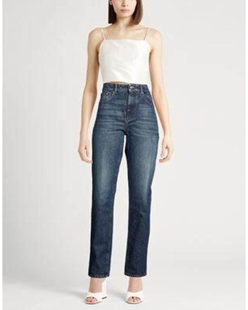 Sportmax Blue Minimalist Dark Straight-Leg Jeans