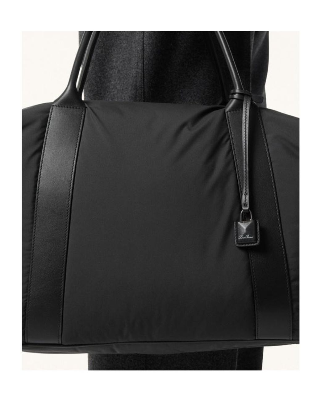 Loro Piana Black Medium Wind Duffle Bag for men