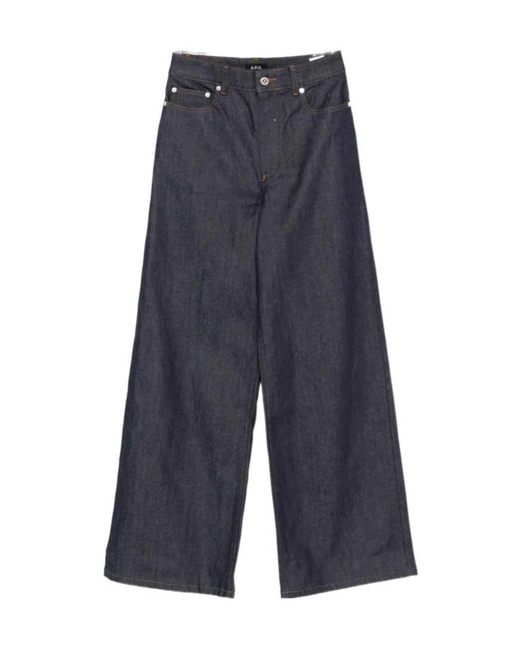 A.P.C. Blue Wide-Leg Loose Jeans