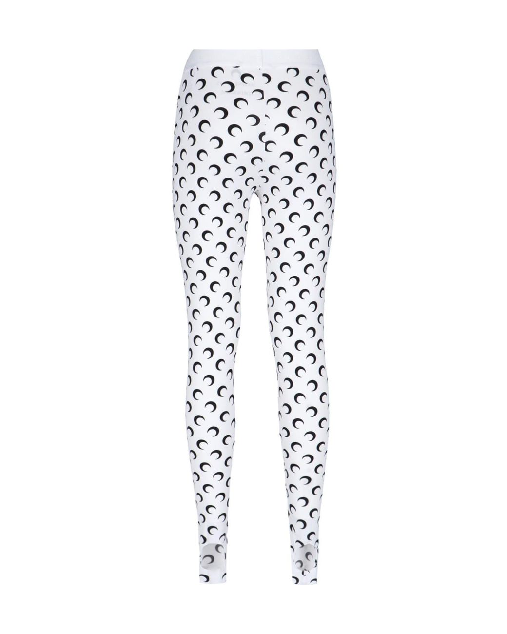 MARINE SERRE White Moon Printed Skinny-Cut Leggings