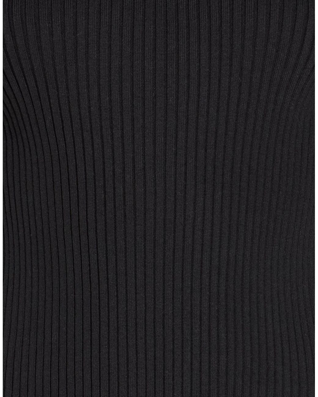 Tory Burch Black Solid-Colored Knit Top