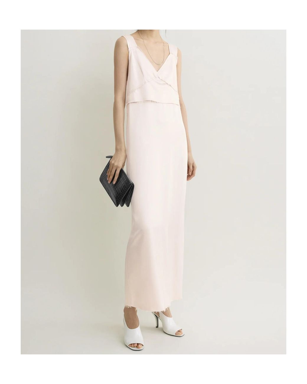 Totême  White Totême V-Neck Slip Dress