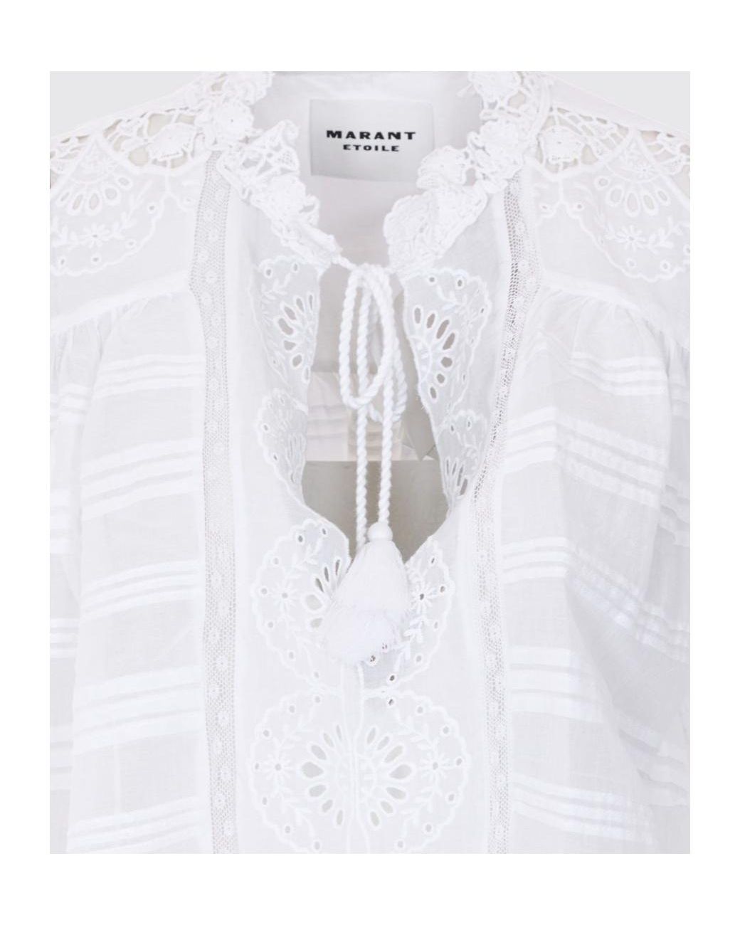 Isabel Marant White Isabel Marant Étoile Preya Embroidered Mini Dress
