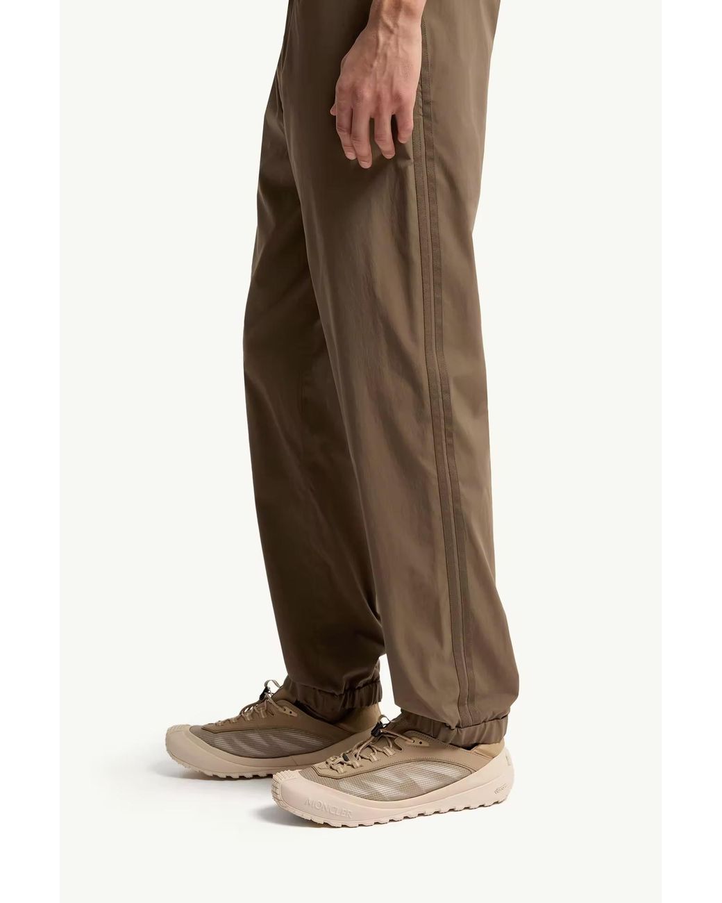 Moncler Natural Striped Stretch Jogging Trousers for men