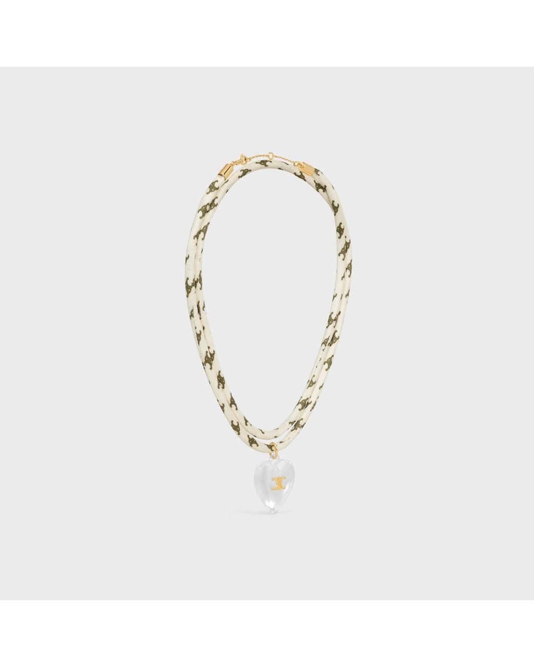 Céline Metallic Cœur Triomphe Necklace