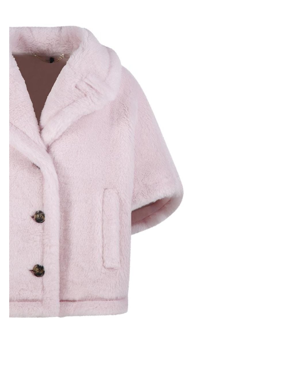 Max Mara Pink Corvino1 Button-Up Cape