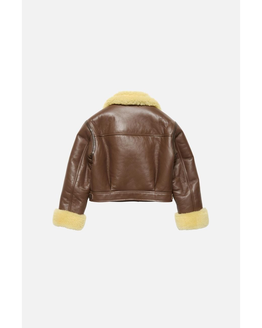 Acne Metallic Shearling Biker Jacket