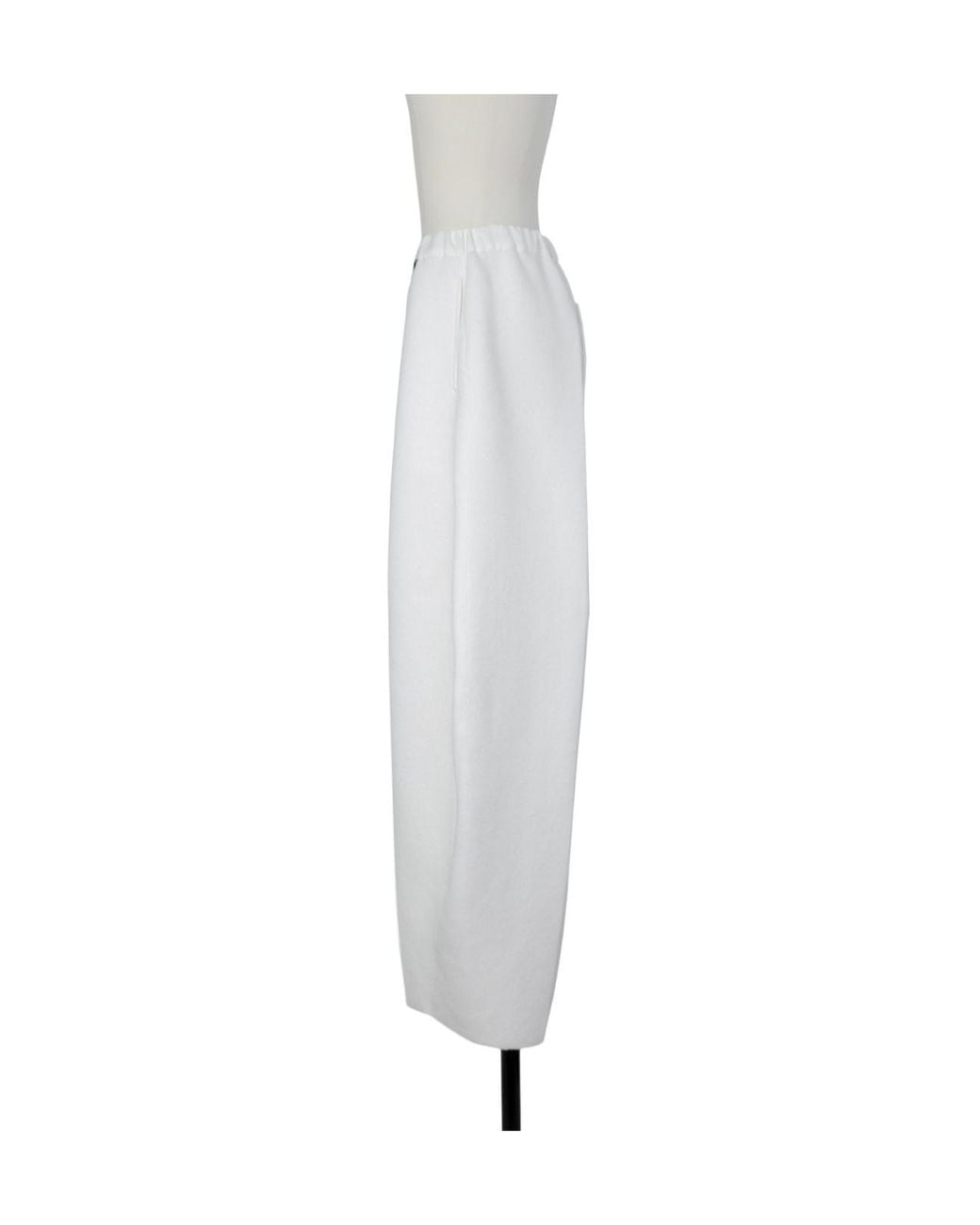 Sacai White High Waist Tapered Pants