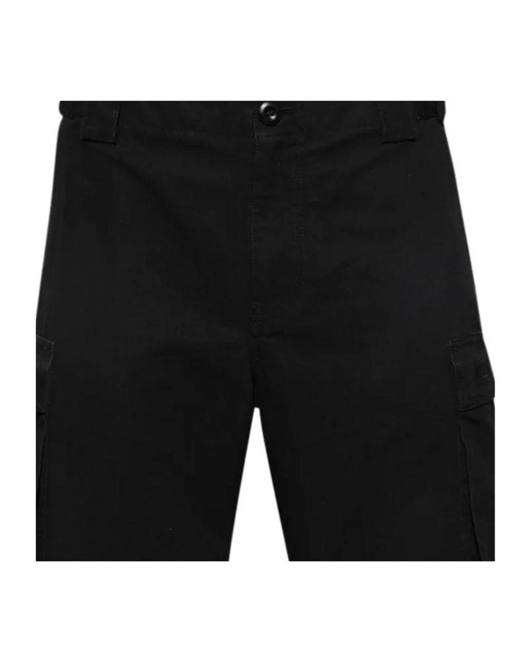 Balenciaga Black Buttoned Cargo Shorts for men