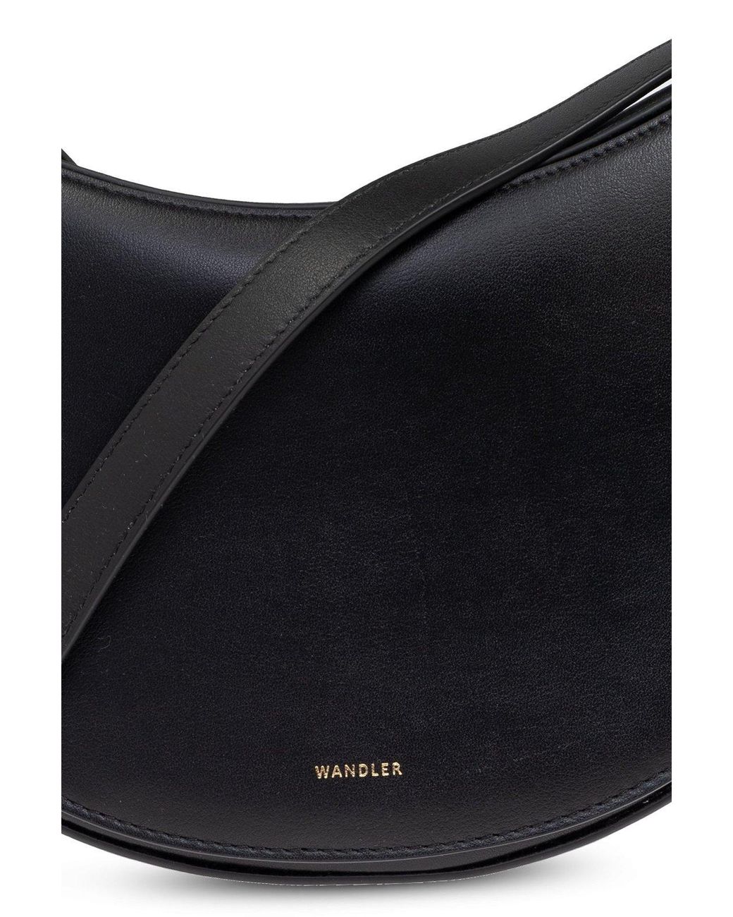 Wandler Black Kate Logo Stamp Large Shoulder Bag